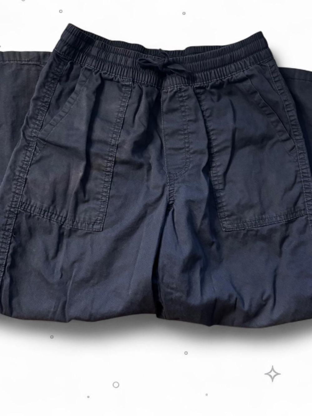 H&M Boys Size 8 Navy Blue Elastic Waist Pull-On Utility Pants